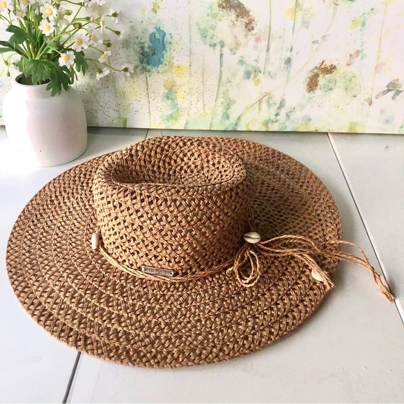 Ellen Tracy Women’s Wide Brim Straw Hat One Size - Picture 1 of 7